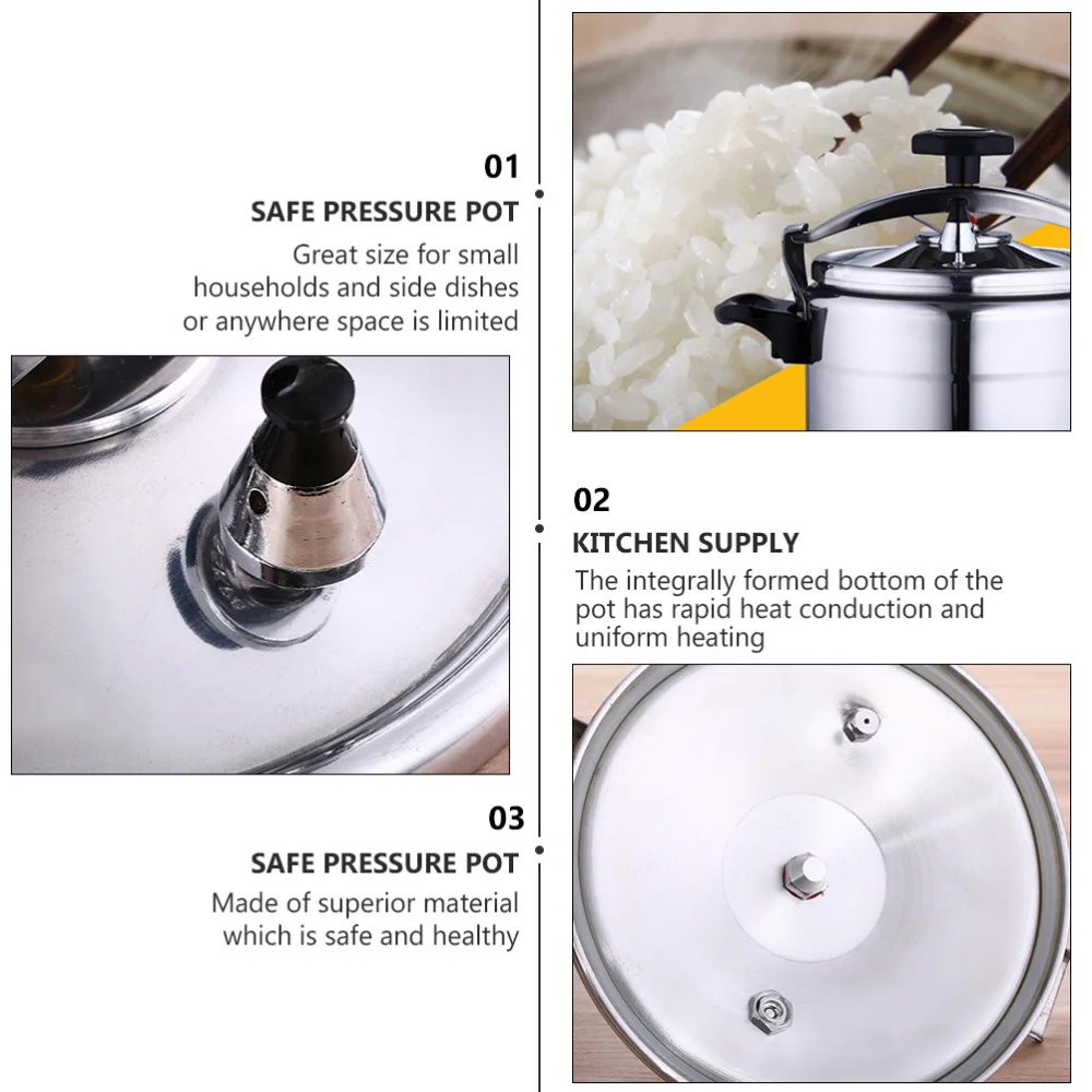 1 Pc Efficient Multipurpose Household Pressure Pot for Kitchen (Silver, 5L)
1 Pc Efficient Multipurpose Household Pressure Pot for Kitchen (Silver, 5L)