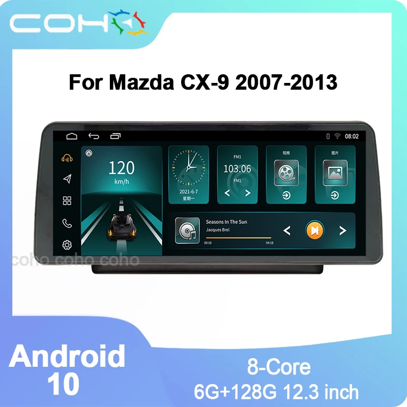 12.3 INCH For Mazda CX-9 2007-2013 1920*720 Car Radio Multimedia Video Player Navigation GPS Android 10 6+128G
12.3 INCH For Mazda CX-9 2007-2013 1920*720 Car Radio Multimedia Video Player Navigation GPS Android 10 6+128G