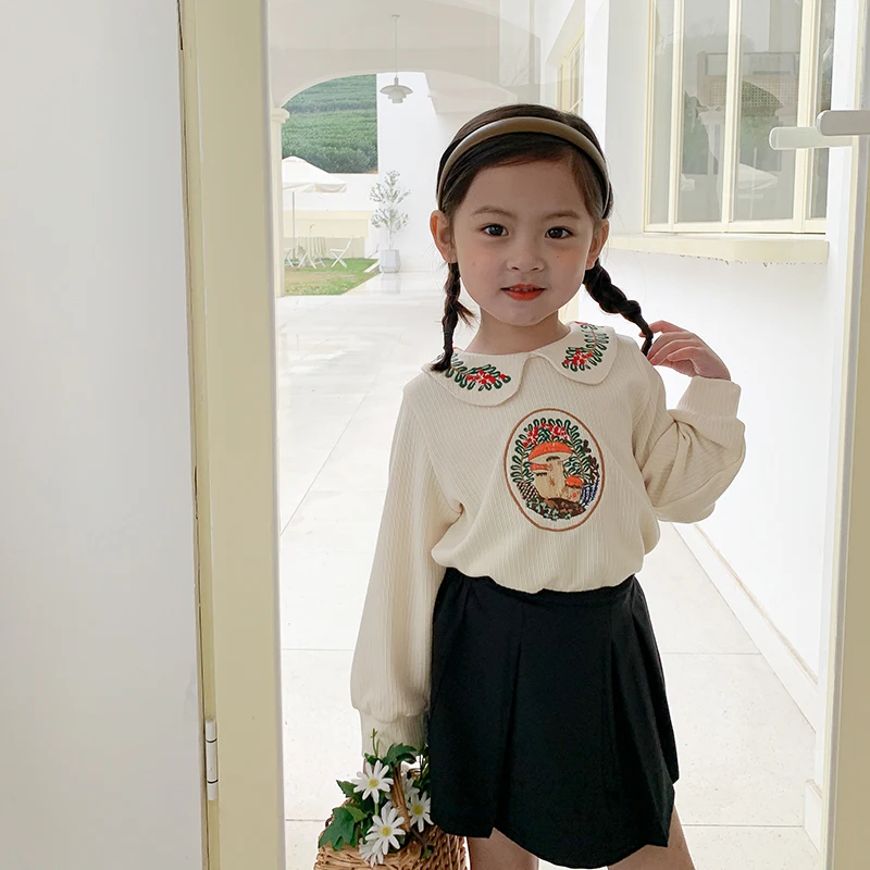 Mila Chou 2021 Spring Girls Sweater Striped Long-Sleeve T- shirt Embroidery Pattern Pullover Child Coat Outwear 2-8Y
Mila Chou 2021 Spring Girls Sweater Striped Long-Sleeve T- shirt Embroidery Pattern Pullover Child Coat Outwear 2-8Y