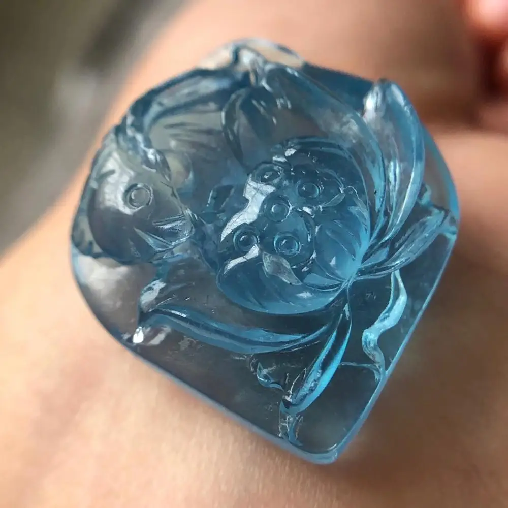 Genuine Natural Blue Aquamarine Lotus Flower Pendant 28-25-11mm From Brazil Women Jewelry Aquamarine Beads Necklace AAAAA
Genuine Natural Blue Aquamarine Lotus Flower Pendant 28-25-11mm From Brazil Women Jewelry Aquamarine Beads Necklace AAAAA