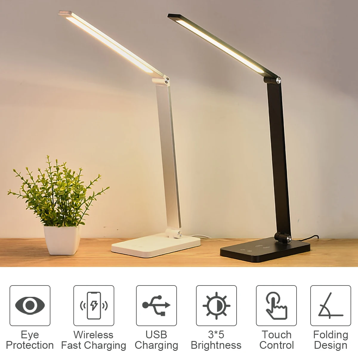 Led Desk Lamps USB Eye-Protection Table Lamp 5 Dimable Level Touch Night Light For Bedroom Bedside Reading lampara escritorio
Led Desk Lamps USB Eye-Protection Table Lamp 5 Dimable Level Touch Night Light For Bedroom Bedside Reading lampara escritorio