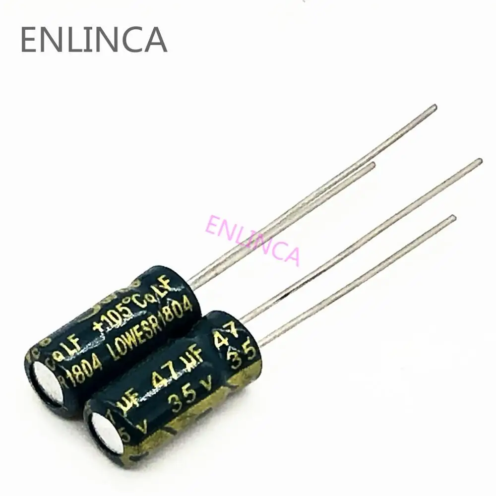 

20pcs/lot S104 Low ESR/Impedance high frequency 35v 47UF aluminum electrolytic capacitor size 5*11 47UF35V 20%