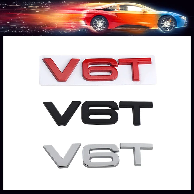 3D V8T V6T V6 V8 T Автомобильный капот крыло багажника задняя капота наклейка эмблема