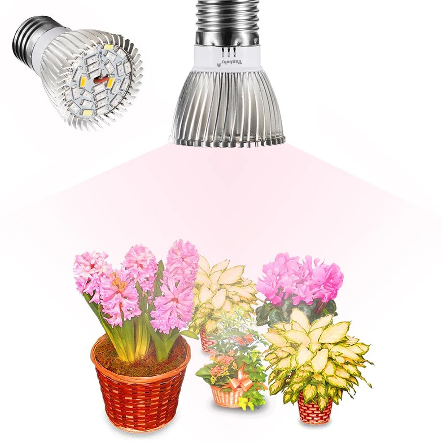 28led 200led E27 Full Spectrum cfl LED Growing Light Lampada Indoor Plant Lamp Flowering Hydroponics System IR UV Garden | Лампы и