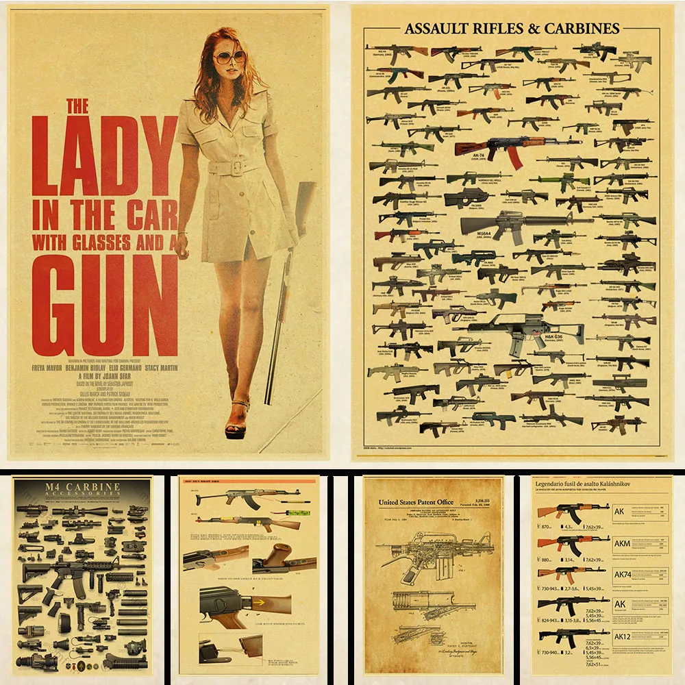 The AK74/47 Gun Posters / military fans Vintage Poster kraft paper retro poster/ wall decorative paper posters wall sticker
The AK74/47 Gun Posters / military fans Vintage Poster kraft paper retro poster/ wall decorative paper posters wall sticker