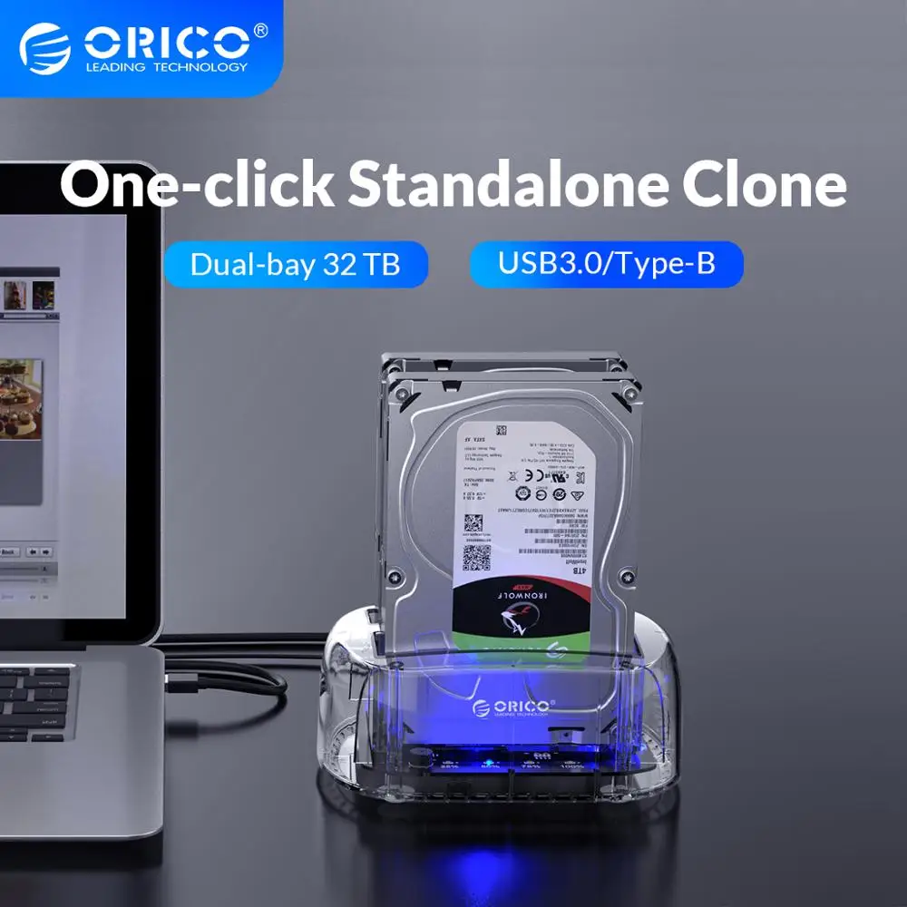 ORICO 2 Bay 2.5/3.5 inch USB3.0 HDD Case Transparent Hard Drive Enclosure With Offline Clone Support 24TB UASP HDD Dock Station
ORICO 2 Bay 2.5/3.5 inch USB3.0 HDD Case Transparent Hard Drive Enclosure With Offline Clone Support 24TB UASP HDD Dock Station