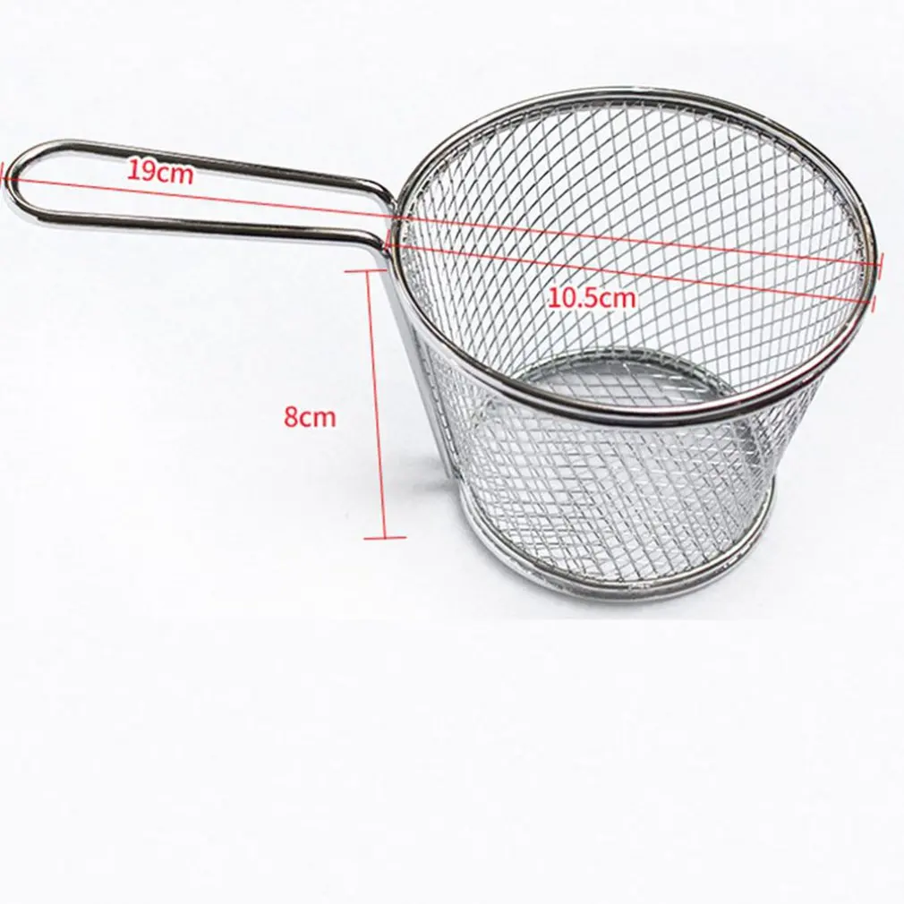 Chips Mini Fry Baskets Stainless Steel Fryer Basket Mesh Strainer Serving Food Presentation Cooking Tool French Fries Basket
Chips Mini Fry Baskets Stainless Steel Fryer Basket Mesh Strainer Serving Food Presentation Cooking Tool French Fries Basket