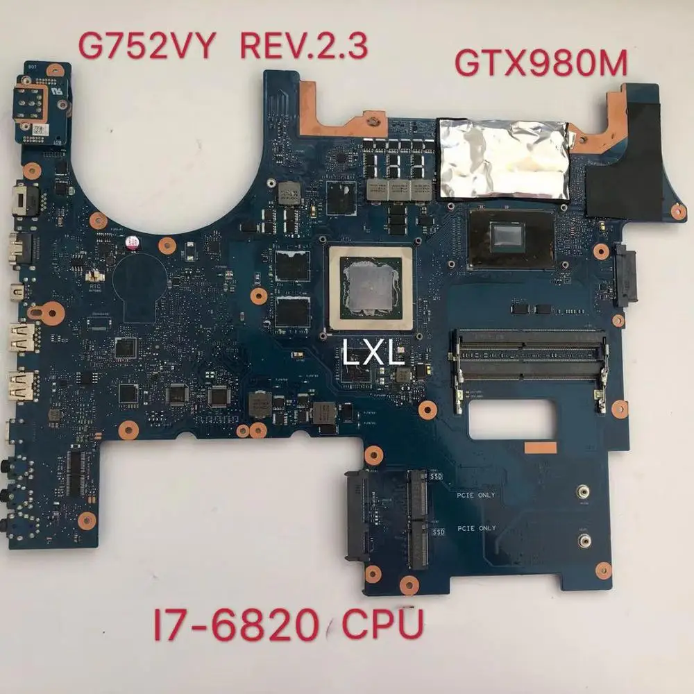 G752VY REV.2.3 motherboard for ASUS G752VS G752V G752VM G752VY GTX980M I7-6820 8G Laptop motherboard CPU trabalho 100% test ok
G752VY REV.2.3 motherboard for ASUS G752VS G752V G752VM G752VY GTX980M I7-6820 8G Laptop motherboard CPU trabalho 100% test ok