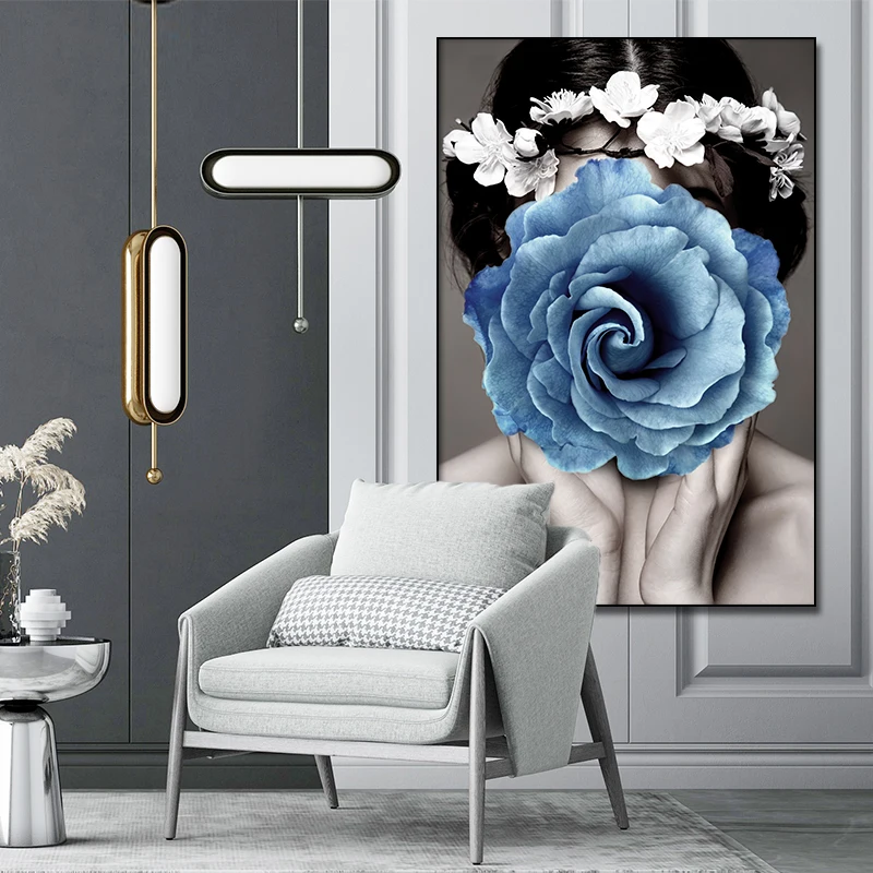 Abstract Blue Rose Canvas Print Painting Modern Beauty Flower Woman Aesthetic Home Art Wall Decor Living Room Picture Decoration
Abstract Blue Rose Canvas Print Painting Modern Beauty Flower Woman Aesthetic Home Art Wall Decor Living Room Picture Decoration