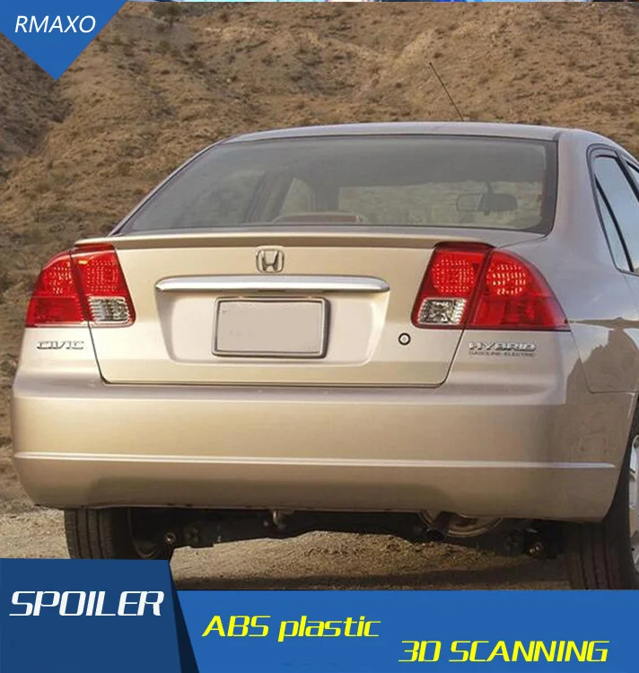 Спойлер для заднего крыла автомобиля из АБС пластика Honda Civic 2001 2004|Спойлеры и