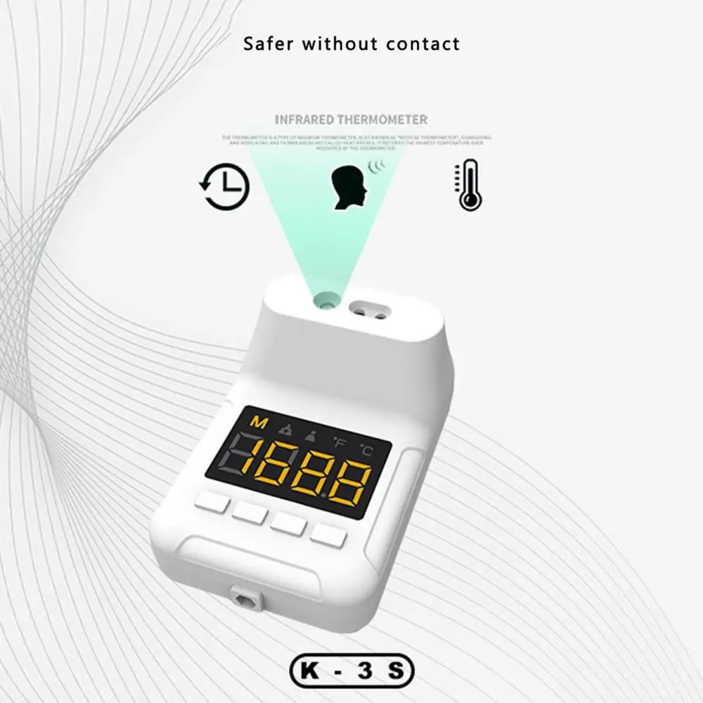 Thermometer Stationary Non-contact Thermometer Practical Wall-mounted Intelligent Voice Infrared Thermometer
Thermometer Stationary Non-contact Thermometer Practical Wall-mounted Intelligent Voice Infrared Thermometer