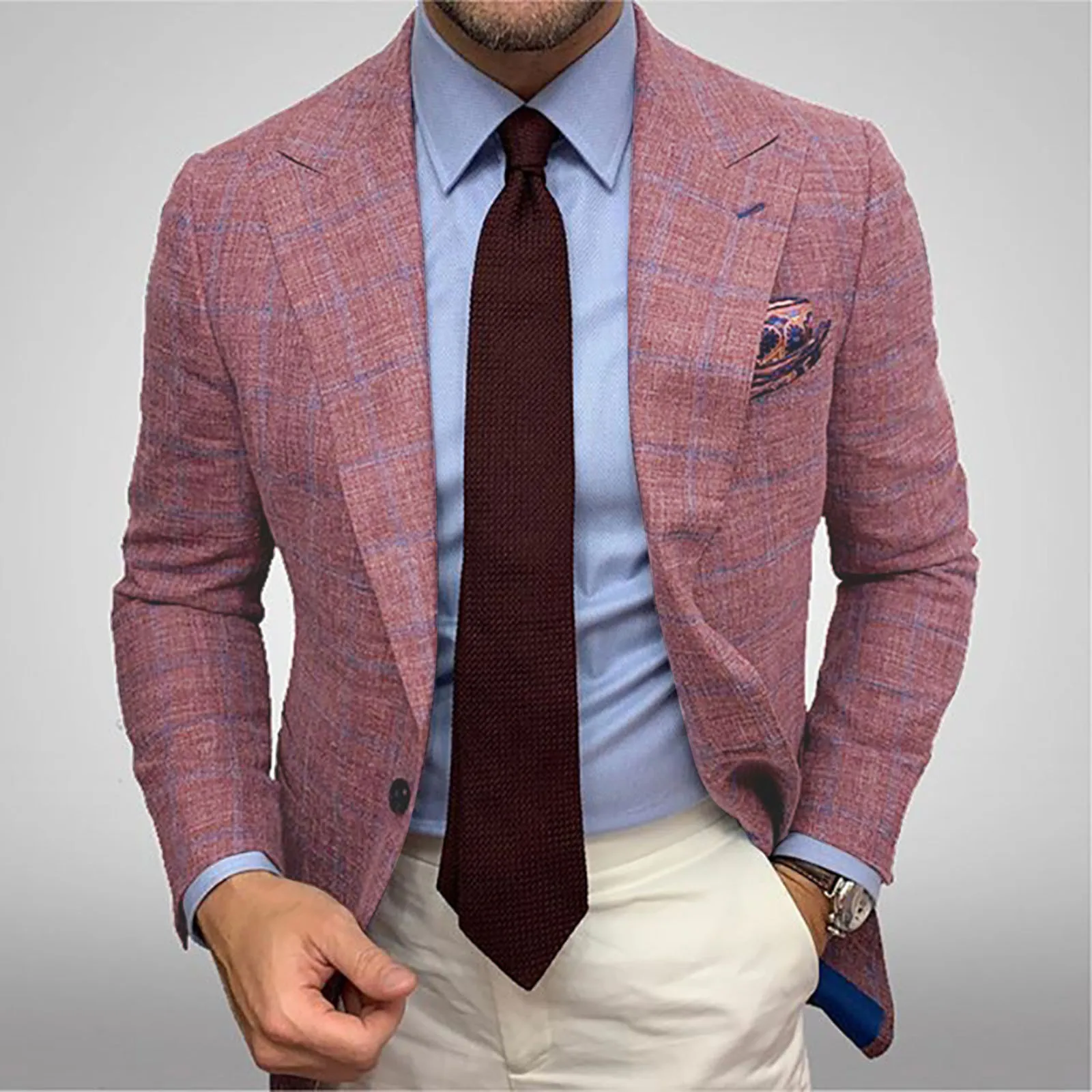 New 2021 Fashion Mens Suit Coats Autumn Winter Plaid Formal Blouse Long Sleeve Top Jacket Coat Male Mens Jackets Suit Tops
New 2021 Fashion Mens Suit Coats Autumn Winter Plaid Formal Blouse Long Sleeve Top Jacket Coat Male Mens Jackets Suit Tops