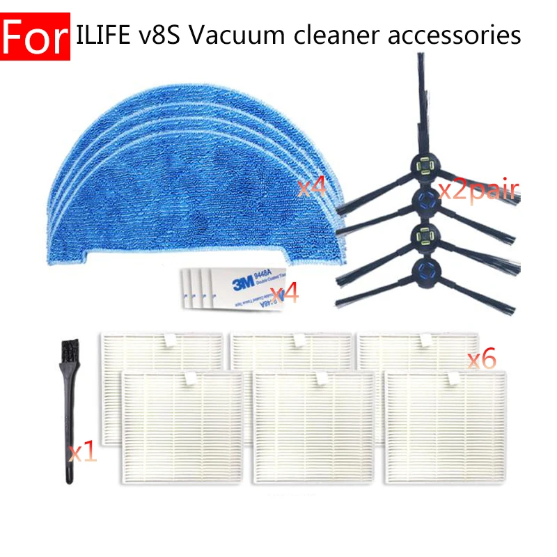 Для ILIFE A9 a7 V8 v8S x750 X800 X787 X785 запасные Запчасти аксессуары для дома Швабра тряпка Hepa фильтр, боковая щетка комплект робот пылесос
Для ILIFE A9 a7 V8 v8S x750 X800 X787 X785 запасные Запчасти аксессуары для дома Швабра тряпка Hepa фильтр, боковая щетка комплект робот пылесос