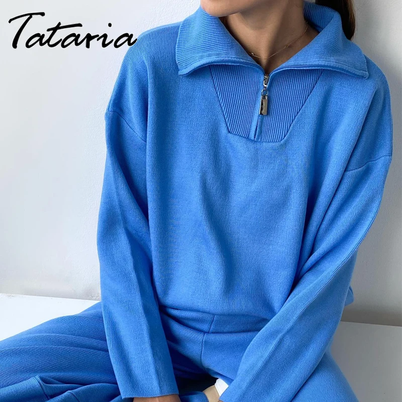 High Street Women Turtleneck Sweaters Casual Two-Pieces Siut Sets Solid Knitted Wide Leg Pant Fashion Female Office Lady Sweater
High Street Women Turtleneck Sweaters Casual Two-Pieces Siut Sets Solid Knitted Wide Leg Pant Fashion Female Office Lady Sweater