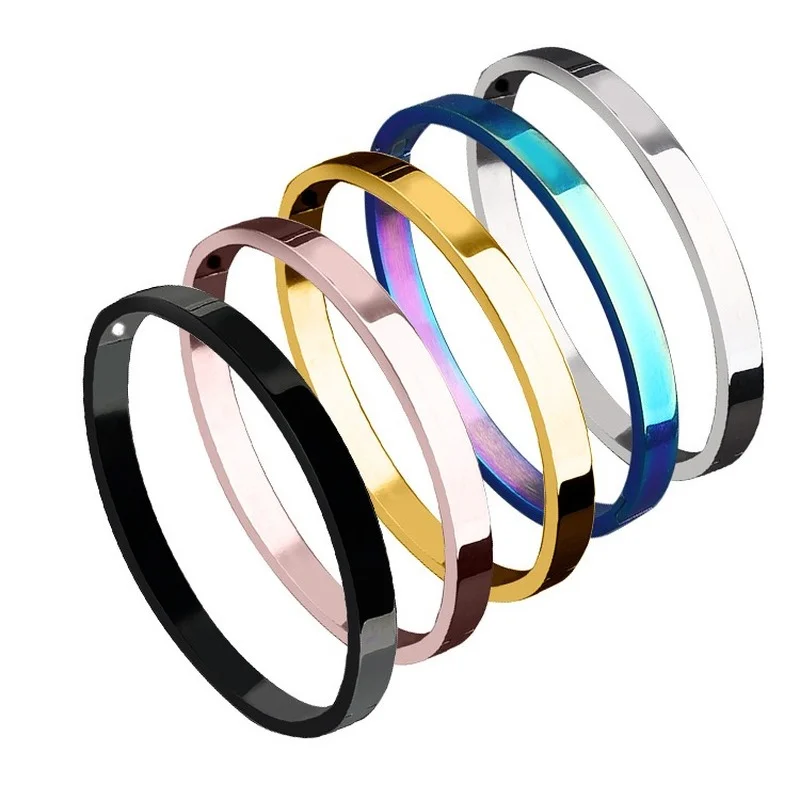 20222 Simple Bracelet Smooth Titanium Steel Couple Opening 5-color Bracelet Stainless Steel Jewelry Factory Direct Sales
20222 Simple Bracelet Smooth Titanium Steel Couple Opening 5-color Bracelet Stainless Steel Jewelry Factory Direct Sales