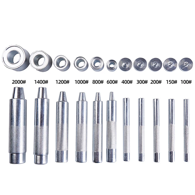 DIY handmade fabric leather eyelet installation tool 12 size silver stainless steel
DIY handmade fabric leather eyelet installation tool 12 size silver stainless steel