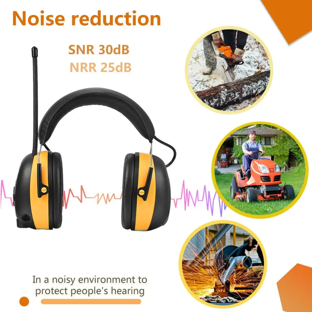 ZOHAN Digital AM/FM Stereo Radio Ear Muffs NRR 24dB Ear Protection for Mowing Professional Hearing Protector Radio Headphone
ZOHAN Digital AM/FM Stereo Radio Ear Muffs NRR 24dB Ear Protection for Mowing Professional Hearing Protector Radio Headphone