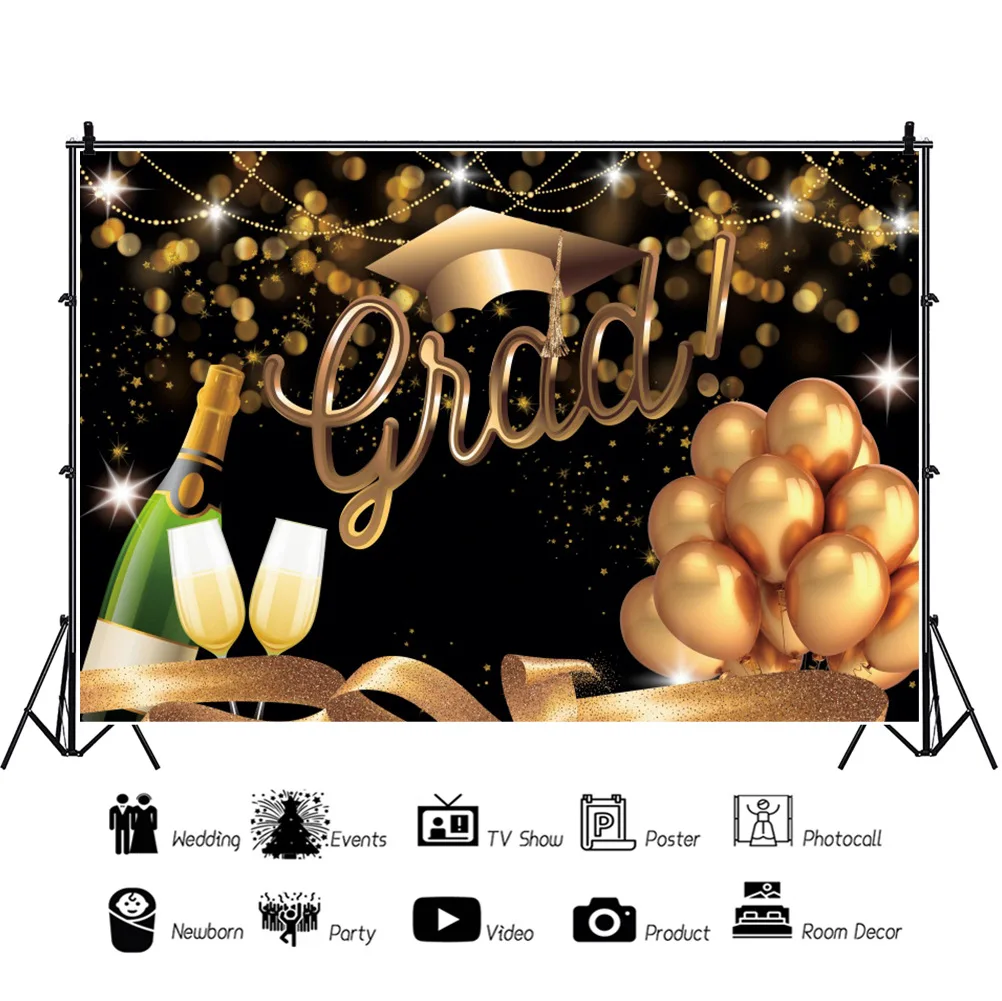 Champagne Balloon Graduation Party Background Portrait Photography Celebration Ceremony Backdrops Photocall Studio
Champagne Balloon Graduation Party Background Portrait Photography Celebration Ceremony Backdrops Photocall Studio