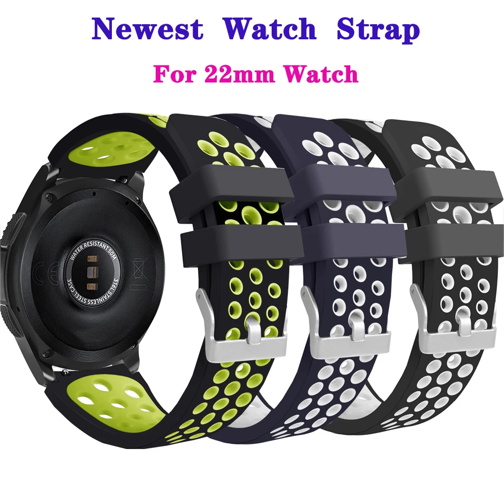 22mm Silicone Straps For Samsung Galaxy Watch 46mm Gear S3 Frontier Huawei Watch GT GT2 46mm Huami Amazfit GTR 47mm correa Bands
22mm Silicone Straps For Samsung Galaxy Watch 46mm Gear S3 Frontier Huawei Watch GT GT2 46mm Huami Amazfit GTR 47mm correa Bands