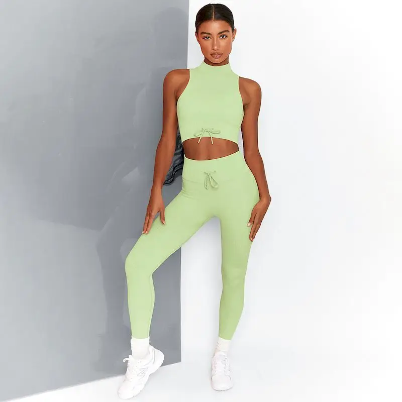 Female Two Pieces Yoga Sets Workout Clothes for Women Gym Clothing Candy Color Pants Sleeveless Vest Sports Top Running Fitness
Female Two Pieces Yoga Sets Workout Clothes for Women Gym Clothing Candy Color Pants Sleeveless Vest Sports Top Running Fitness