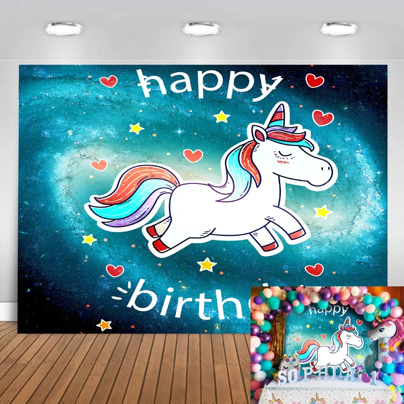 Cartoon Unicorn Backdrop Photo Kids Princess Background Photography Girls Birthday Party Photos Studio Decoration
Cartoon Unicorn Backdrop Photo Kids Princess Background Photography Girls Birthday Party Photos Studio Decoration