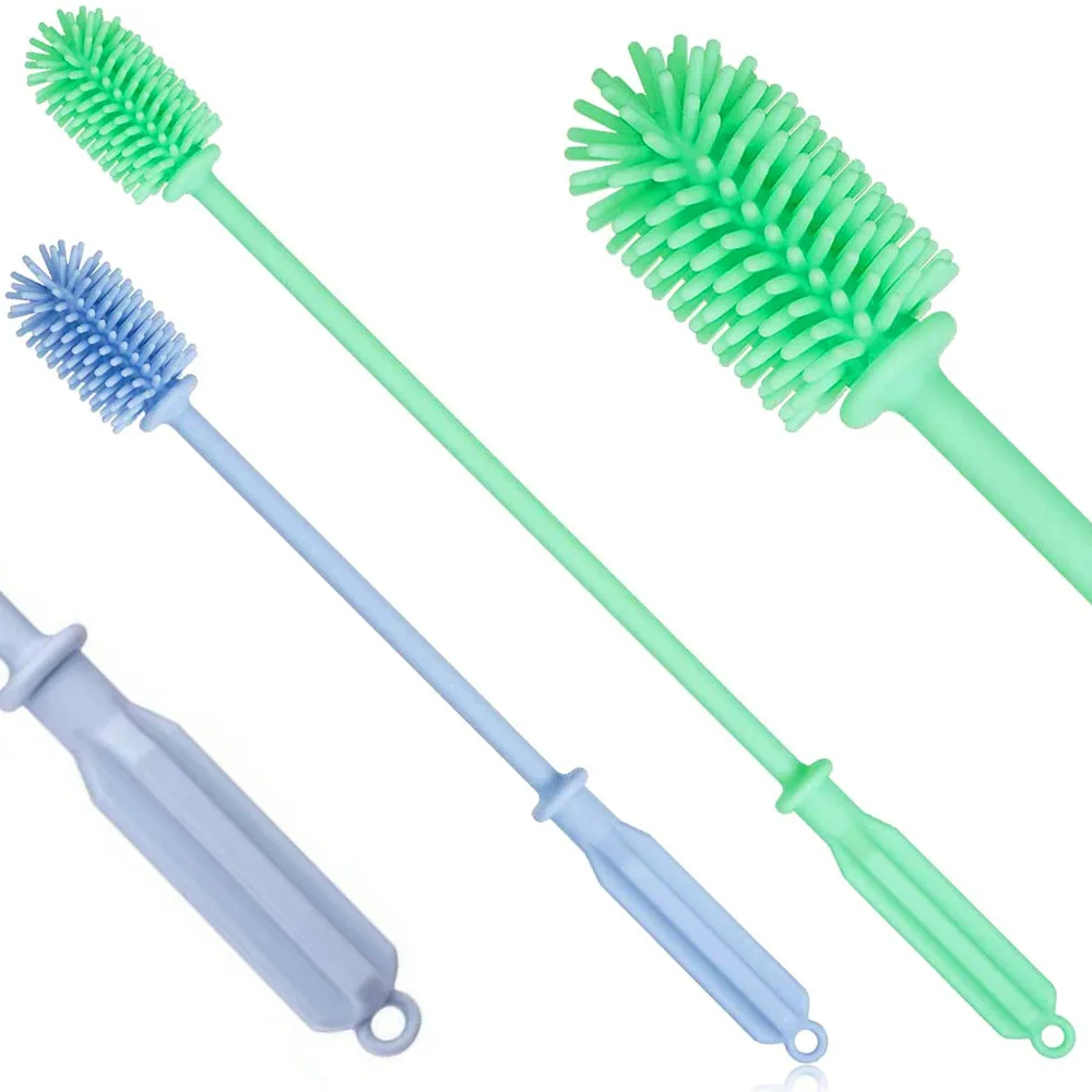 Set of 2 Silicone Bottle Brush Bottle Cleaner for Sports Bottle Vase and Glassware Water Bottle Cleaning Brush with Long Handle
Set of 2 Silicone Bottle Brush Bottle Cleaner for Sports Bottle Vase and Glassware Water Bottle Cleaning Brush with Long Handle