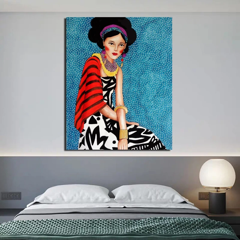 Modern Poster Wearing Earrings Girl Cuadros Wall Art Oil Painting Poster Canvas Painting For Living Room Home Decor Unframed
Modern Poster Wearing Earrings Girl Cuadros Wall Art Oil Painting Poster Canvas Painting For Living Room Home Decor Unframed