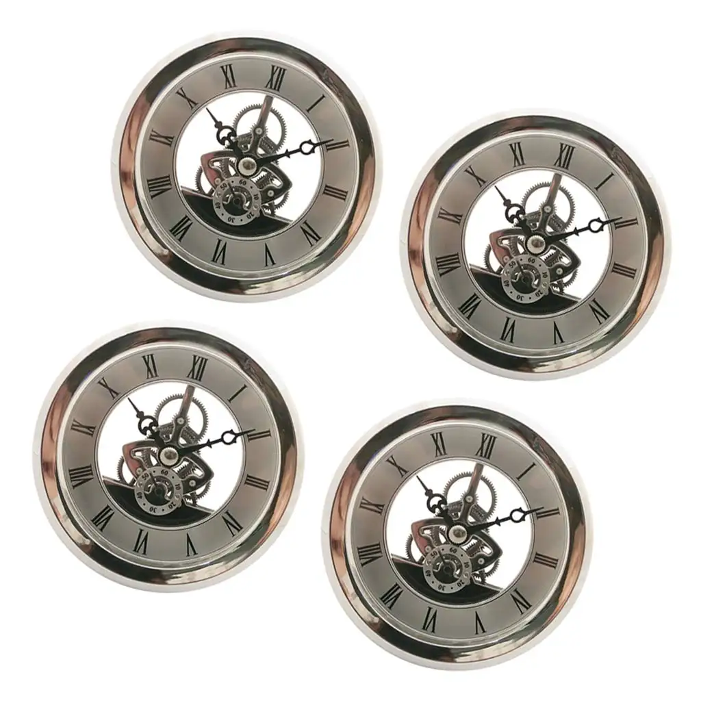 4 Pieces Clear Skeleton Insert Clock Movement Quartz Battery Fit Up 91mm Silver Roman Dial
4 Pieces Clear Skeleton Insert Clock Movement Quartz Battery Fit Up 91mm Silver Roman Dial