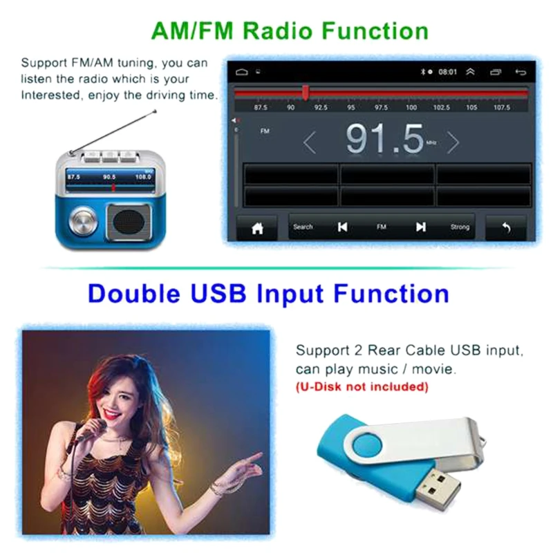 2 Din 9 Inch Android 8.1 Universal Car Radio Double Din Stereo GPS Navigation in Dash Video WIFI USB Bluetooth Car Radio Multime
2 Din 9 Inch Android 8.1 Universal Car Radio Double Din Stereo GPS Navigation in Dash Video WIFI USB Bluetooth Car Radio Multime