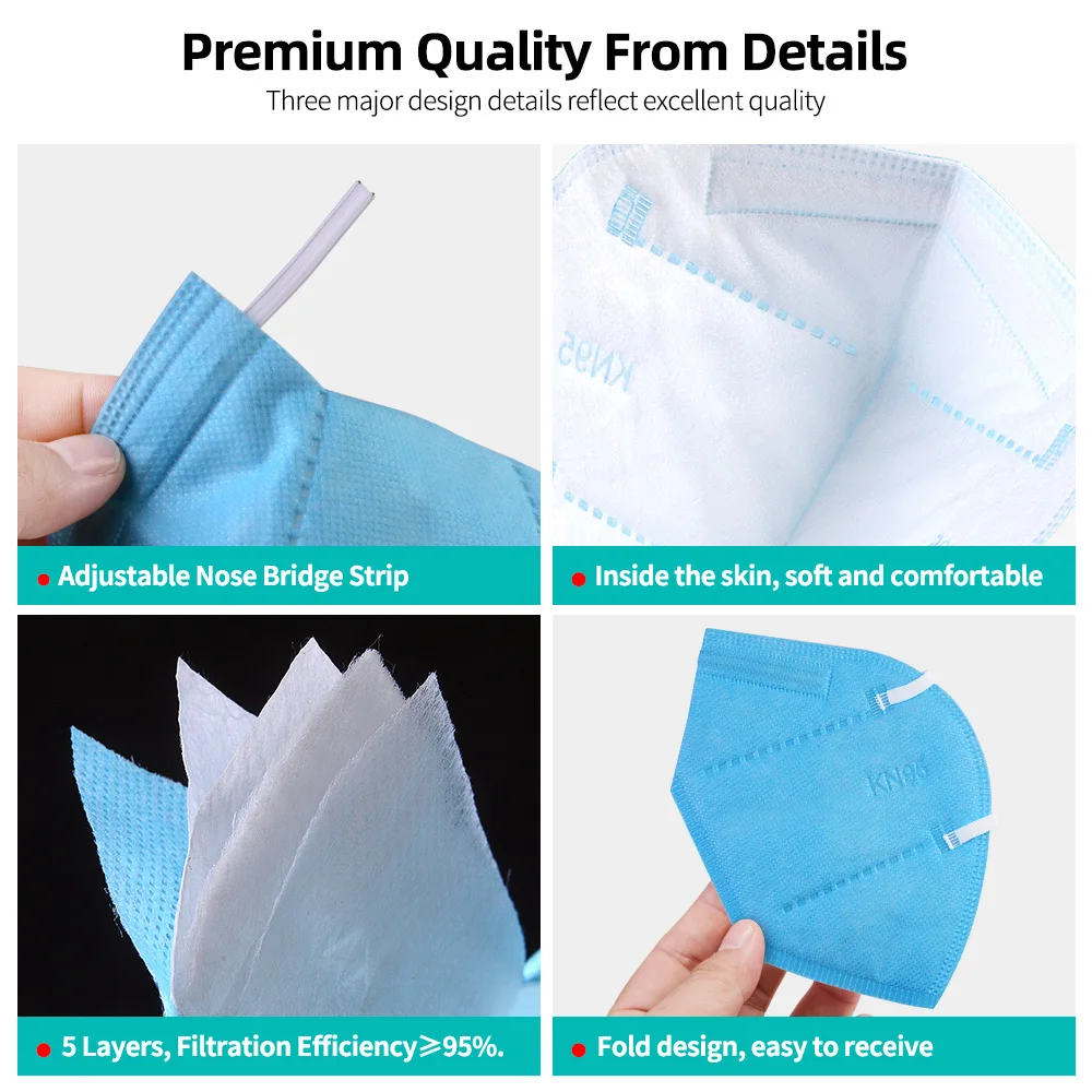 5 Layers Adult FFP2 Mascarillas Blue KN95 Fabric Mask Protective Mouth Face Masks fpp2 Filter Respirator ffp2kn95 masque ffp2 CE
5 Layers Adult FFP2 Mascarillas Blue KN95 Fabric Mask Protective Mouth Face Masks fpp2 Filter Respirator ffp2kn95 masque ffp2 CE
