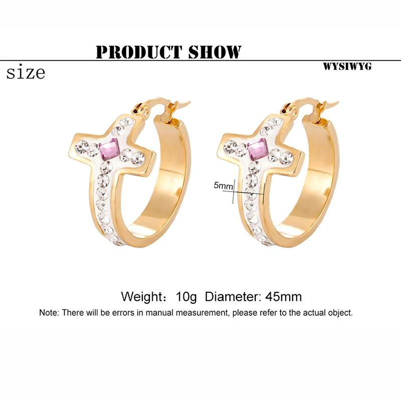 Hot special Geometrical Gold Color Cross ear rings Brinco High-Grade Zircon Hoop Earrings For Womens boucle d'oreille 2020 gift
Hot special Geometrical Gold Color Cross ear rings Brinco High-Grade Zircon Hoop Earrings For Womens boucle d'oreille 2020 gift