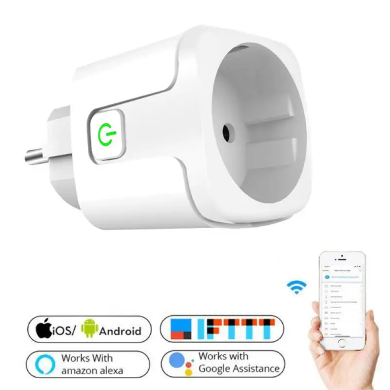 20A WiFi Smart Plug With Power Energy Monitor EU Socket Tuya APP Remote Control Works With Alexa Google Assistant Voice Control
20A WiFi Smart Plug With Power Energy Monitor EU Socket Tuya APP Remote Control Works With Alexa Google Assistant Voice Control