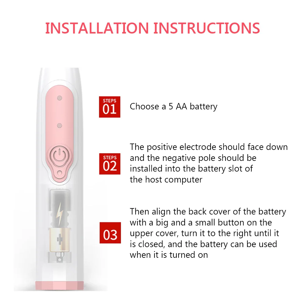 Sonic Electric Toothbrush Waterproof Automatic Tooth Brush Soft-bristle Heads Battery Powered Oral Care Deep Clean Whitening
Sonic Electric Toothbrush Waterproof Automatic Tooth Brush Soft-bristle Heads Battery Powered Oral Care Deep Clean Whitening