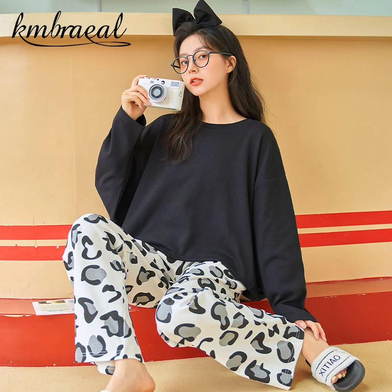 Pajamas for Women SleepwearLeopard grain Pure Cotton Long Pants Long Sleeved Autumn Spring Loungewear Fashion Homewear Plus Size
Pajamas for Women SleepwearLeopard grain Pure Cotton Long Pants Long Sleeved Autumn Spring Loungewear Fashion Homewear Plus Size