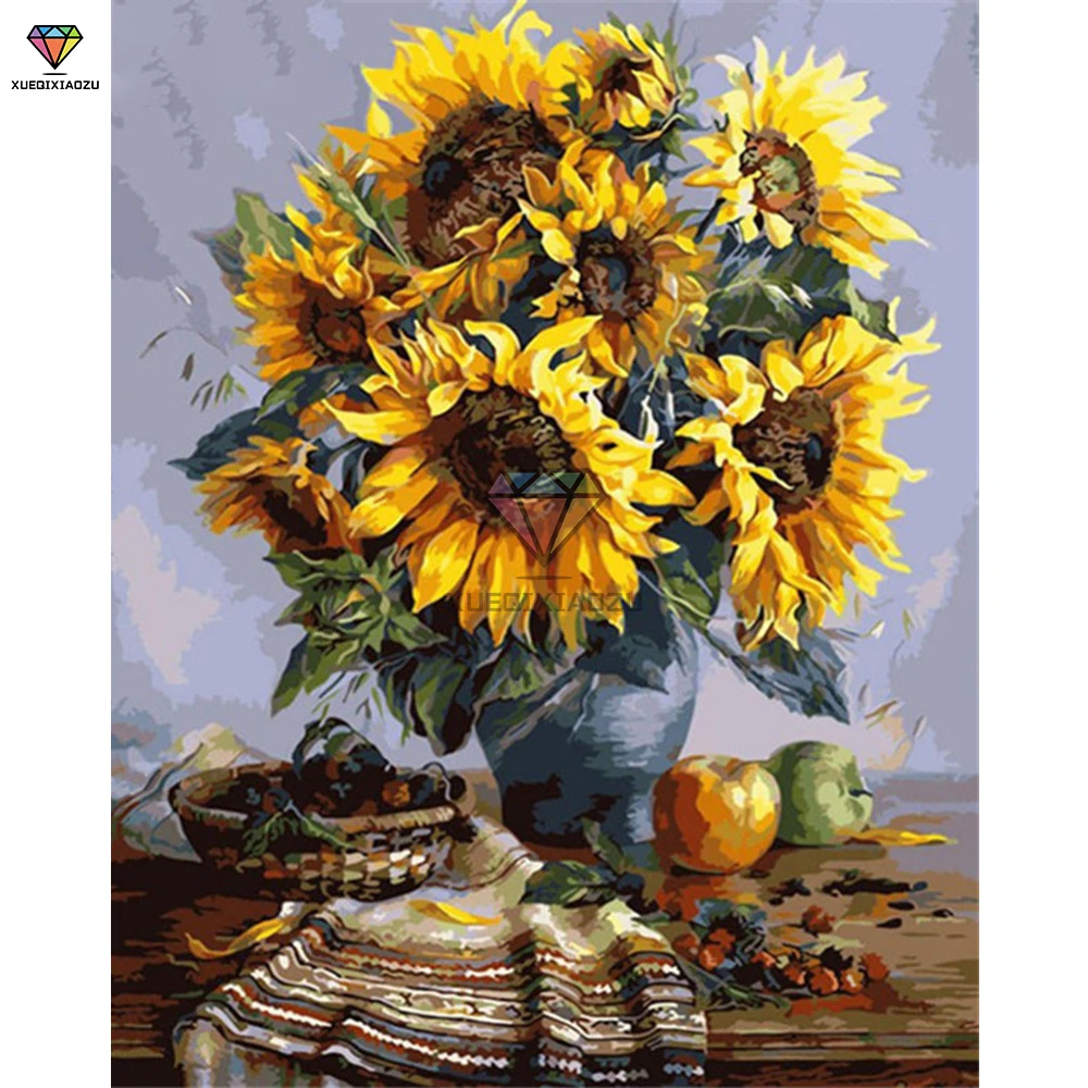 XUEQIXIAOZU Full Round Sunflower Diamond Embroidery Diamond Drawing 5D DIY Diamond Setting Mosaic Painting Gift 2020 New
XUEQIXIAOZU Full Round Sunflower Diamond Embroidery Diamond Drawing 5D DIY Diamond Setting Mosaic Painting Gift 2020 New
