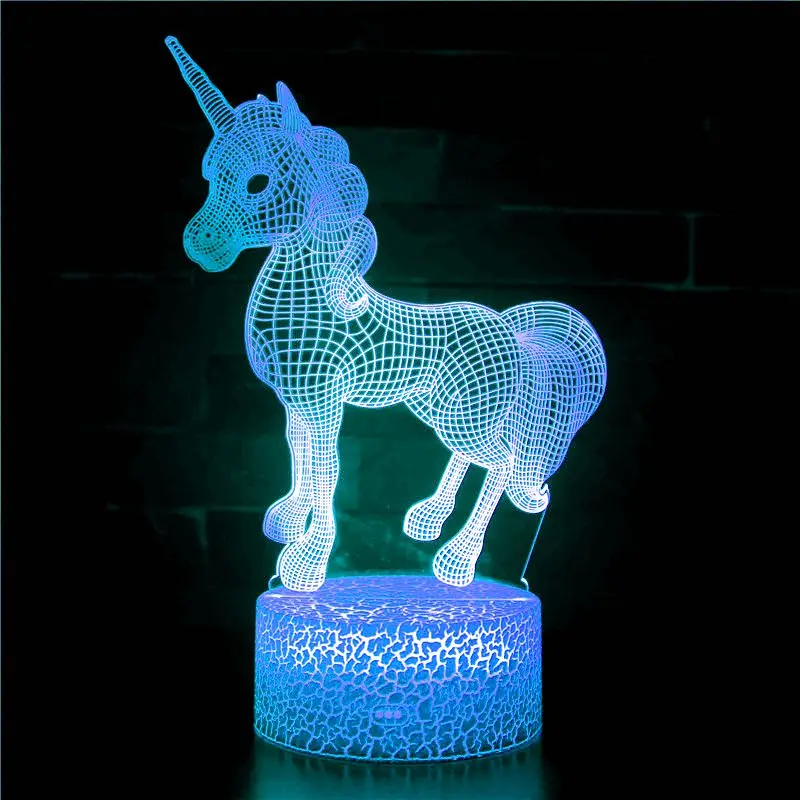 3D light touch remote control sensor color night light for unicorn cute toy glowing animal children girl Christmas birthday gif
3D light touch remote control sensor color night light for unicorn cute toy glowing animal children girl Christmas birthday gif