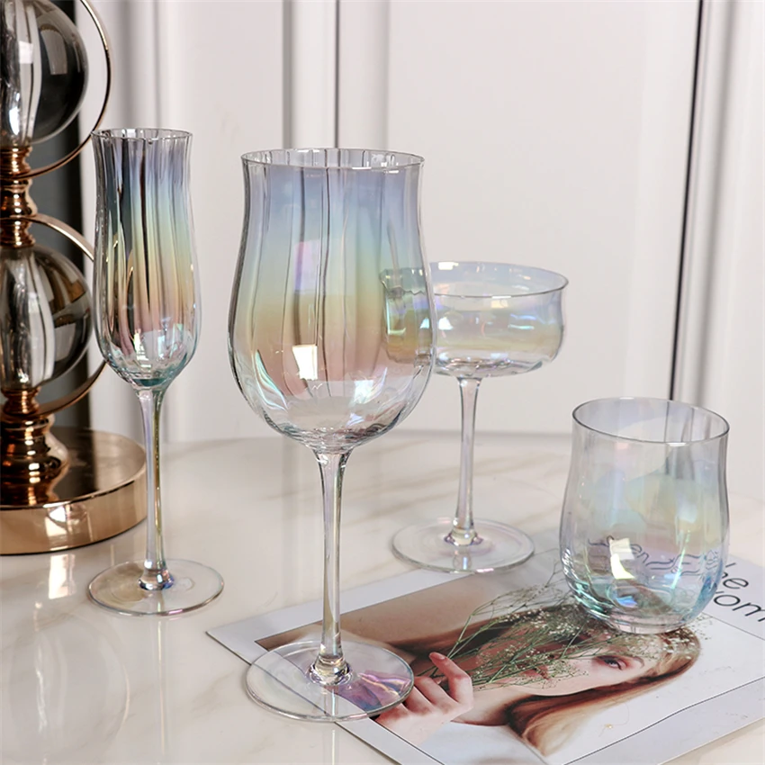 Tulips Vertical Stripe Crystal Wine Glasses Cup Colorful Gold Wire Goblet Champagne Water Drinking Wedding Party Home Drinkware
Tulips Vertical Stripe Crystal Wine Glasses Cup Colorful Gold Wire Goblet Champagne Water Drinking Wedding Party Home Drinkware