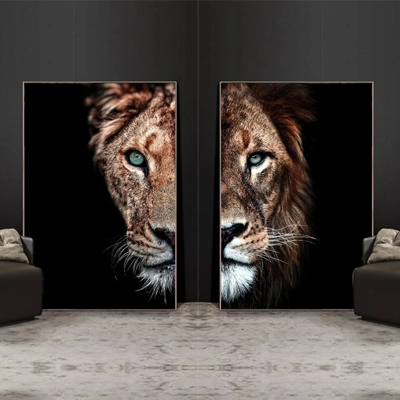 Male lion and lioness Canvas Paintings On The Wall Art Modern Decorative Posters And Prints Canvas Art Animal Pictures for Room
Male lion and lioness Canvas Paintings On The Wall Art Modern Decorative Posters And Prints Canvas Art Animal Pictures for Room