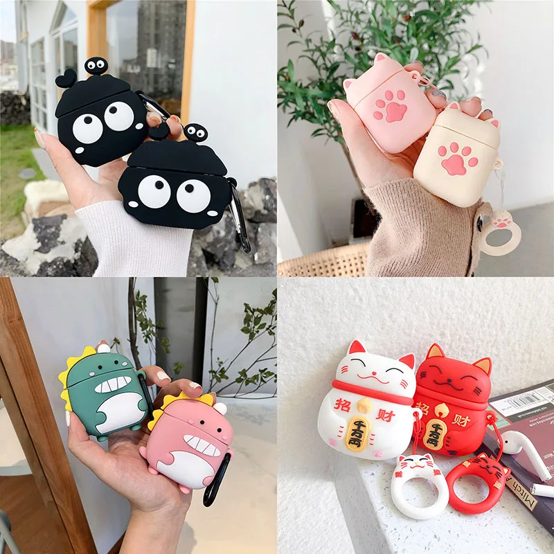 Cute 3D Earphone Case for Apple AirPods Silicone Dragon Cat Cartoon Headset Protect Cover for Airpods 2 Charging Box Accessorie
Cute 3D Earphone Case for Apple AirPods Silicone Dragon Cat Cartoon Headset Protect Cover for Airpods 2 Charging Box Accessorie