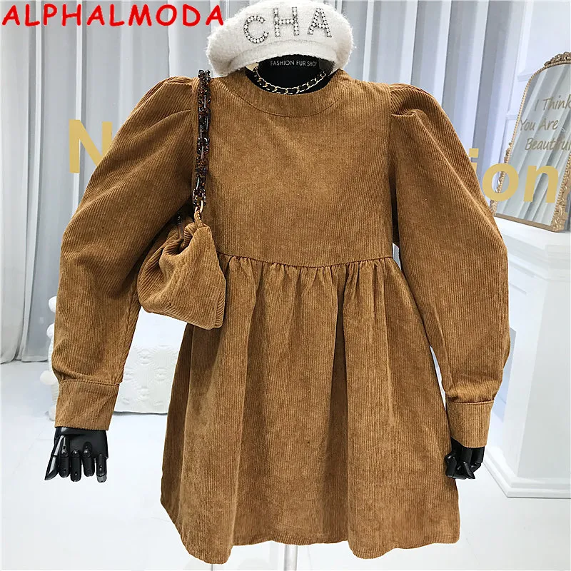 ALPHALMODA French Style Long Sleeved Corduroy + Hang Bag 2pcs Set 2020 Autumn Age-Reducing Trendy Solid Casual Women Dress
ALPHALMODA French Style Long Sleeved Corduroy + Hang Bag 2pcs Set 2020 Autumn Age-Reducing Trendy Solid Casual Women Dress