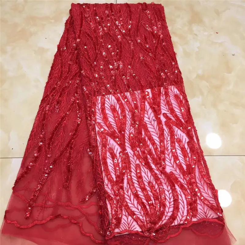 Nigerian Tulle Mesh Lace Fabrics with Sequin Latest 2020 red High Quality African Sequins Lace Fabric for Wedding Party Dress
Nigerian Tulle Mesh Lace Fabrics with Sequin Latest 2020 red High Quality African Sequins Lace Fabric for Wedding Party Dress
