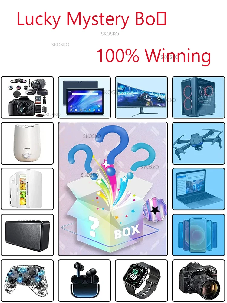 100%Winning Lucky Mistery Box More New Surprise Mystery Box Electronic Digital Product AndOther Random High Quality Navidad Gift
100%Winning Lucky Mistery Box More New Surprise Mystery Box Electronic Digital Product AndOther Random High Quality Navidad Gift