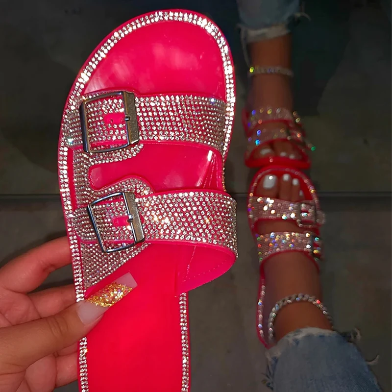 New Woman Bling Slippers Women Casual Outdoor Slides Ladies Beach Shoes Female Fashion Buckle Flats Women's Footwear
New Woman Bling Slippers Women Casual Outdoor Slides Ladies Beach Shoes Female Fashion Buckle Flats Women's Footwear