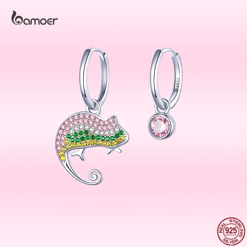 Bamoer Fashion Chameleon Animal Earrings Genuine 925 Sterling Silver Exquisite Colored Zircon Earrings for Women Luxury Jewelry
Bamoer Fashion Chameleon Animal Earrings Genuine 925 Sterling Silver Exquisite Colored Zircon Earrings for Women Luxury Jewelry