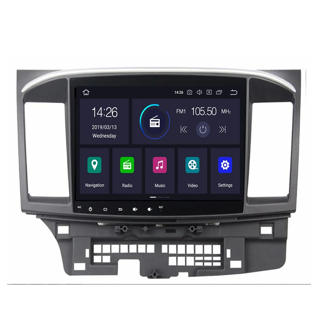 Android 10 8 ядерный автомобильный DVD для MITSUBISHI LANCER 2 дюймов DIN 3G/4G GPS Радио Видео плеер с