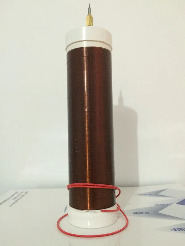 Tesla Coil Secondary Coil and Primary Coil Brushed Insulating Paint with discharge tip on top
Tesla Coil Secondary Coil and Primary Coil Brushed Insulating Paint with discharge tip on top
