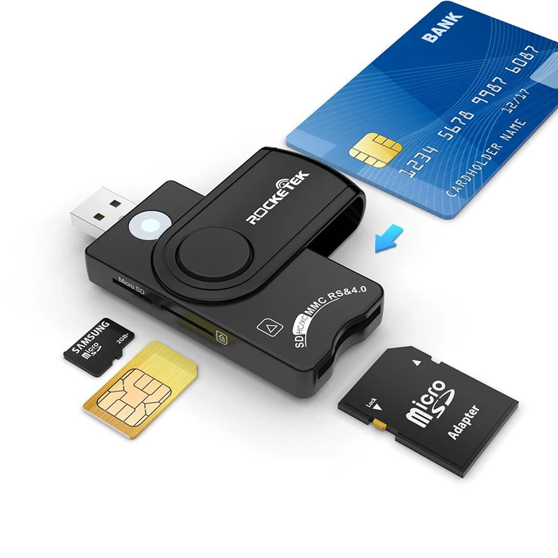 Игровая мышь Rocketek CR310 USB3.0 налоговую декларацию IC считыватель смарт карт SD/TF/сим