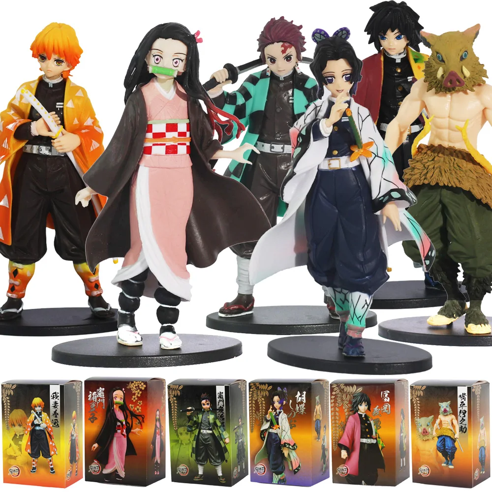 16CM Anime Demon Slayer Figure Kamado Tanjirou Nezuko Action Agatsuma Zenitsu Figurine Inosuke Kimetsu No Yaiba PVC Model Toys
16CM Anime Demon Slayer Figure Kamado Tanjirou Nezuko Action Agatsuma Zenitsu Figurine Inosuke Kimetsu No Yaiba PVC Model Toys