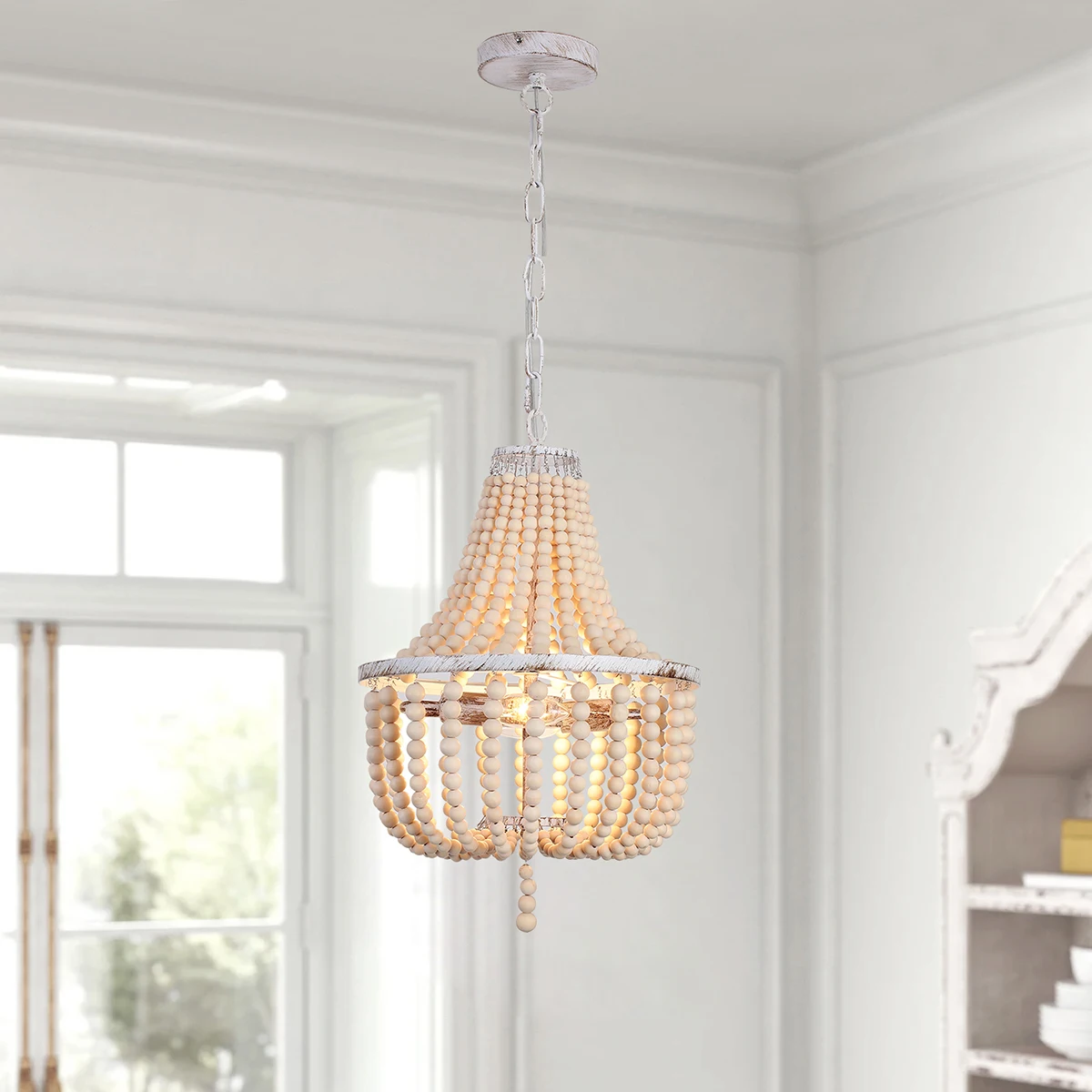 UMEILUCE 2 Lights Retro White Chandelier Nordic Wooden Beads Pendant Light for Living Dining Room Bedroom
UMEILUCE 2 Lights Retro White Chandelier Nordic Wooden Beads Pendant Light for Living Dining Room Bedroom
