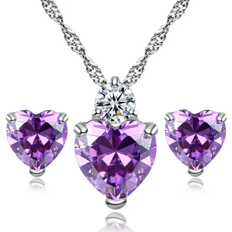 African Fashion Jewelry Sets Elegant Women Heart-shaped Necklace Party Earrings Crystal Jewelry Girls Birthday Gifts
African Fashion Jewelry Sets Elegant Women Heart-shaped Necklace Party Earrings Crystal Jewelry Girls Birthday Gifts